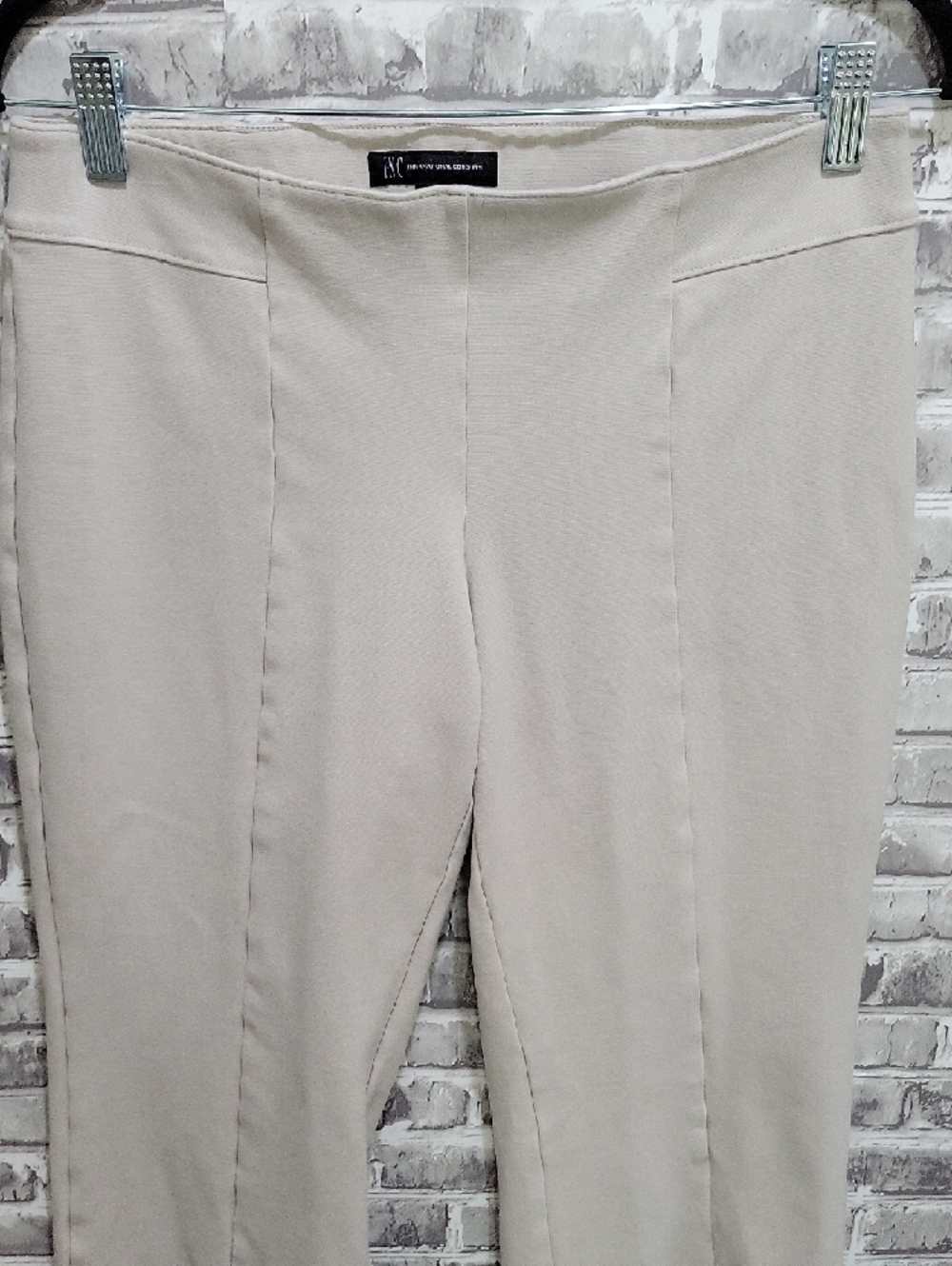 INC International Concepts Cream Boot Cut Leg Womens Sz 8 Pull-On Stretch Pants - Picture 3 of 10